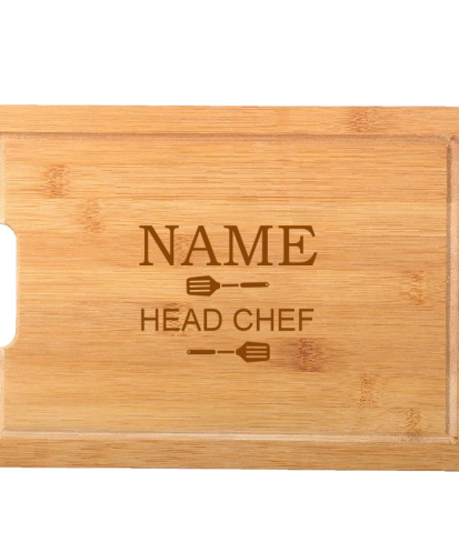 Personalised Chef Wood Chopping Board